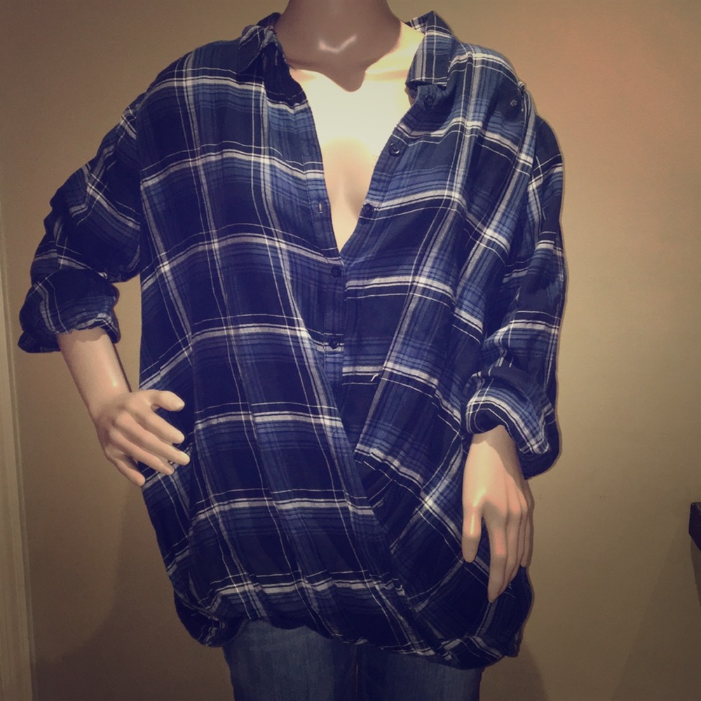 Flannel with a twist! (At the bottom of shirt!)